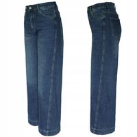 M.Sara SPODNIE DAMSKIE JEANSY SZEROKIE NOGAWKI WYSOKI STAN M 38