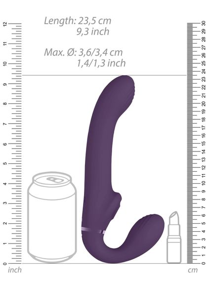 Ai - Dual Vibrating & Air Wave Tickler Strapless Strapon zdjęcie 7