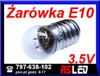 żarówka tradycyjna szklana gwint wkręcany E10 3,5v