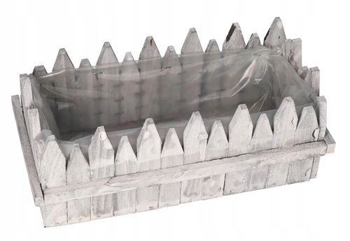 DONICZKA OSŁONKA DREWNIANA KORYTKO DONICZKI 31CM na Arena.pl