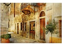 120CM 80CM OBRAZ ŚCIENNY GRECKA ULICZKA