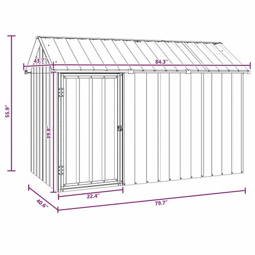 Klatka dla ptaków z przechowywaniem Antracyt 215 x 112 x 141 cm na Arena.pl