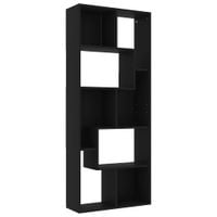 Regał na książki, czarny, 67x24x161 cm, płyta wiórowa