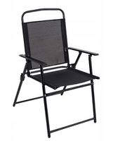 Krzesło ogrodowe LIMA składane na kemping turystyczne czarne