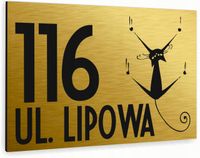 Tabliczka Tablica ADRESOWA złota DIBOND 40x30 numer domu ul. różne wzory