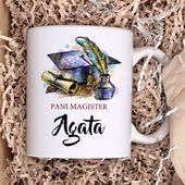 Kubek z nadrukiem - Pani Magister - z imieniem