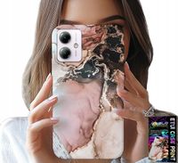 ETUI DO MOTOROLA MOTO G14 - ELEGANCKI MARMUREK MODNE WZORY + SZKŁO