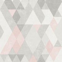 Tapeta Nowoczesne TRÓJKĄTY szare róż L59803 Ugepa