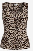 Vila top damski brązowy klasyczny rozmiar M