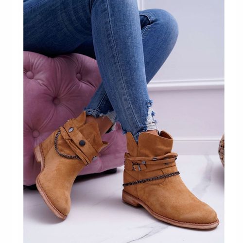 Damskie Botki Na Koturnie A3705 Camel r.38 na Arena.pl