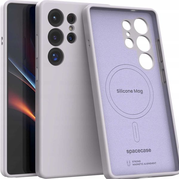 Spacecase Silicone Mag Galaxy S25 Ultra light purple zdjęcie 1