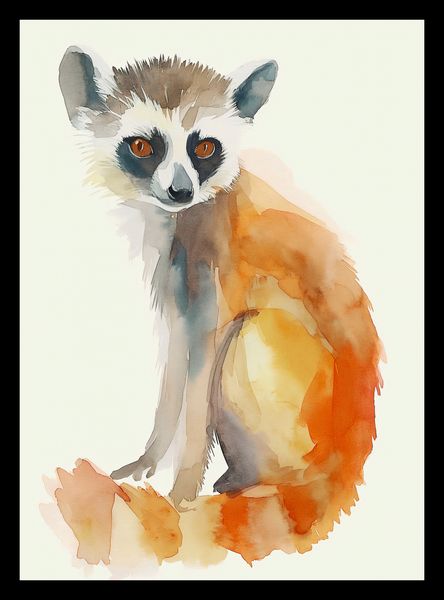 Plakat 20,5x28,4cm Lemurek zdjęcie 2