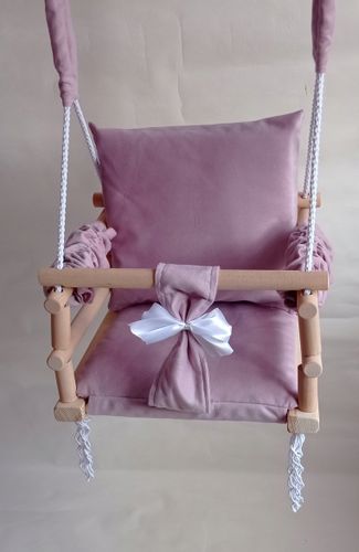 HUŚTAWKA 3w1 DLA DZIECI RÓŻOWY DO DOMU OGRÓD POKÓJ na Arena.pl