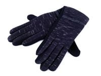 Rękawiczki damskie z dzianiny granatowe roz. L