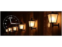 100X40CM ZEGAR ZEGAR ŚCIENNY LATARNIA ZEWNĘTRZNA OBRAZ