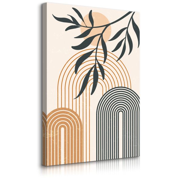 Obraz Na Płótnie Do Salonu Liście Natura Styl Boho 80cm x 120cm zdjęcie 1