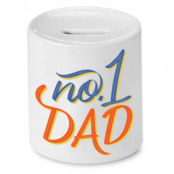 Skarbonka Dla Taty Nomber 1 Dad Najlepszy Tata Z Nadrukiem Ze Zdjęciem zdjęcie 1