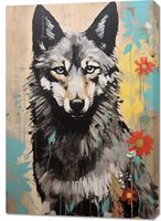 Obraz 70x100cm Przenikliwość Wilczej Natury
