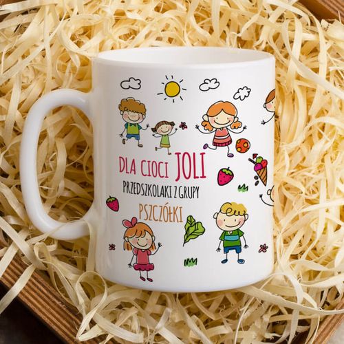 Kubek z nadrukiem - Dziękujemy za pełne brzuszki i uśmiechnięte po jedzeniu buźki na Arena.pl