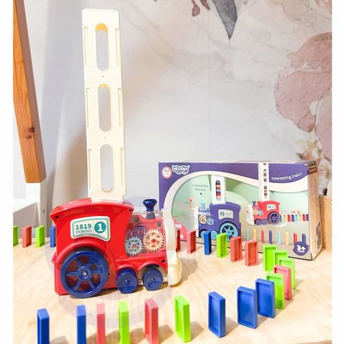 ELEKTRYCZNA CIUCHCIA LOKOMOTYWA DO KLOCKÓW DOMINO INTERAKTYWNA WOOPIE na Arena.pl