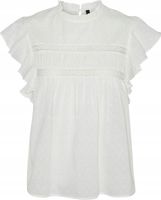 Top bluzkowy o kroju regular fit z czystej bawełny model TRINE Vero Moda