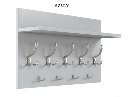 WIESZAK NA UBRANIA - PÓŁKA DO HOLU, NA KURTKI -9 UCHWYTÓW - 9 KOLORÓW na Arena.pl
