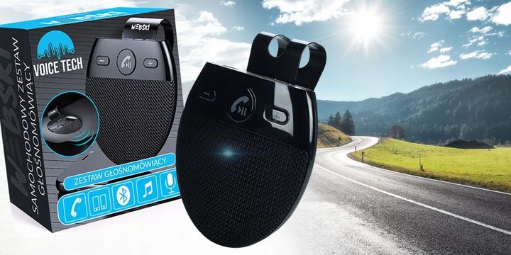 ZESTAW GŁOŚNOMÓWIĄCY DO AUTA BLUETOOTH DLA KIEROWCY DO SAMOCHODU zdjęcie 2