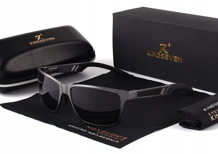 OKULARY PRZECIWSŁONECZNE KINGSEVEN POLARYZACJA nerdy aluminiowe N7180 zdjęcie 4