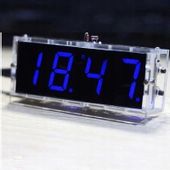 Zegar Duże Cyfry Niebieskie Led , termometr, alarm diy kit