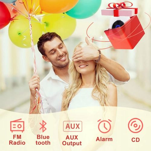 Przenośny odtwarzacz cd z baterią AUX USB FM LCD na Arena.pl