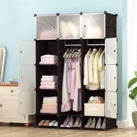 DUŻA SZAFA MODUŁOWA REGAŁ GARDEROBA 12X SZAFKA SOLIDNA