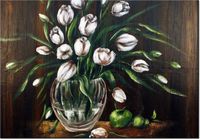 100 70CM OBRAZ PŁÓTNO TULIPANY PŁÓTNO RAMA
