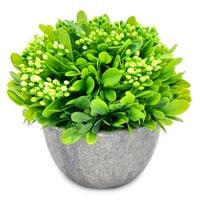 SZTUCZNA ROŚLINA W DONICZCE ROŚLINA DEKORACYJNA BUKSZPAN KULA KWIATY