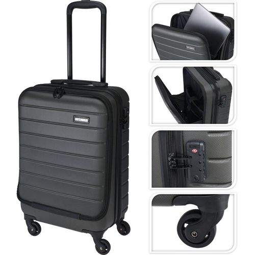 WALIZKA PODRÓŻNA KABINOWA 20 CALI Z KOMORĄ NA LAPTOPA PROWORLD ANTRACYT na Arena.pl