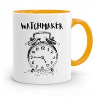 Kubek Żółty Dla Zegarmistrza Watchmaker Prezent Z Nadrukiem Ze Zdjęciem