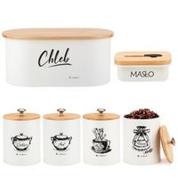 chlebak z zestawem pojemników i maselniczka e-6080