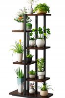 KWIETNIK METALOWY PIĘTROWY STOJĄCY STOJAK LOFT PÓŁKI NA KWIATY DĄB