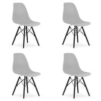 Krzesło OSAKA szare / nogi czarne x 4