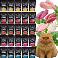 Zestaw RAFI Karma Mokra Pasztet Dla Kotów MIX Smaków 100g x 25 szt.