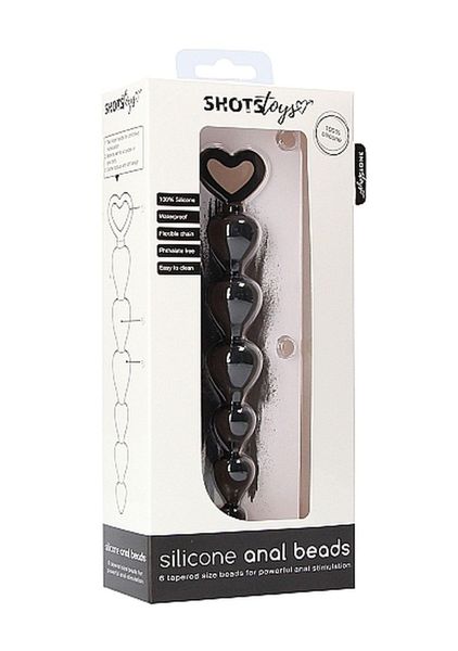 Silicone Anal Beads - Black zdjęcie 2
