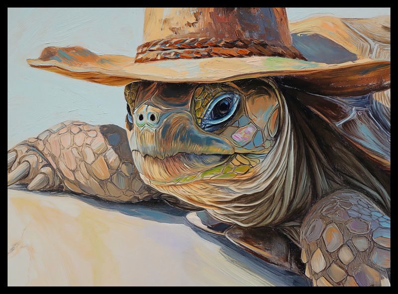Plakat 55x40cm Żółwi Kapelusznik zdjęcie 2