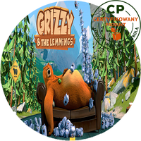 Opłatek na tort Grizzy i Lemingi