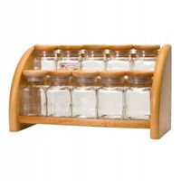 PÓŁKA + POJEMNIKI SZKLANE PRZYPRAWY PRACTIC 11 EL