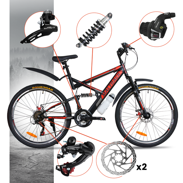 Rower Górski MTB MalTrack Target RED-SILVER 26" zdjęcie 5