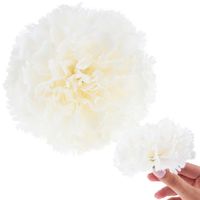 Goździk Wyrobowy Główka Kwiatu Sztuczne Kwiaty Jak Żywe Do Stroików Biała