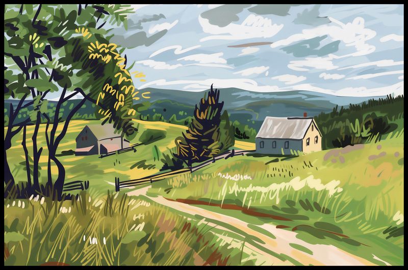 Plakat 91,5x60cm Bujna Wieś zdjęcie 2