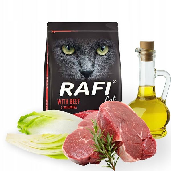 RAFI Cat z Wołowiną 7kg Beef sucha karma dla kota zdjęcie 2