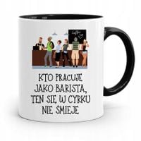 Dla Baristy Baristki Kawiarki Kubek Czarny Prezent Z Nadrukiem Ze Zdjęciem