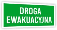Tabliczka ewakuacyjna informacyjna z nadrukiem 20x10 cm Droga ewakuacyjna