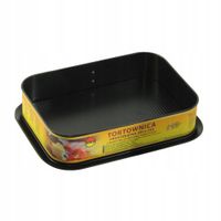 2X FORMA BLACHA TORTOWNICA DO PIECZENIA STALOWA PROSTOKĄTNA NON-STICK POLSK